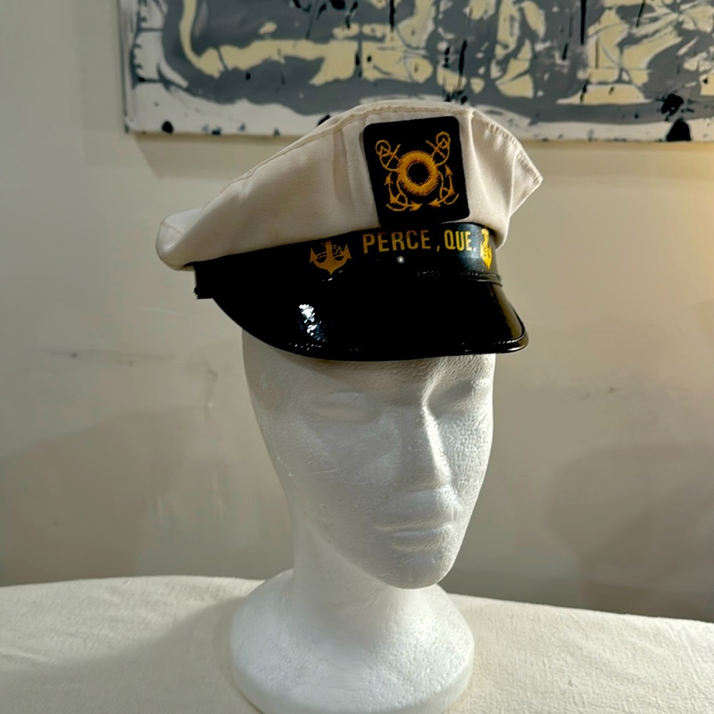 Perce  que boat  captain white costume hat Sz M